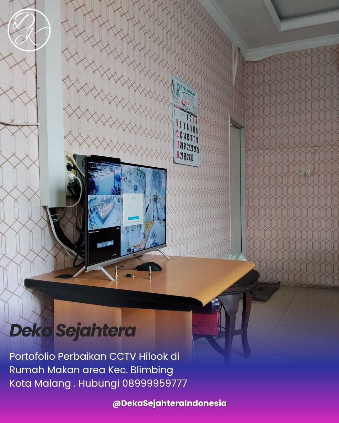 Perbaikan CCTV Hilook Blimbing Malang