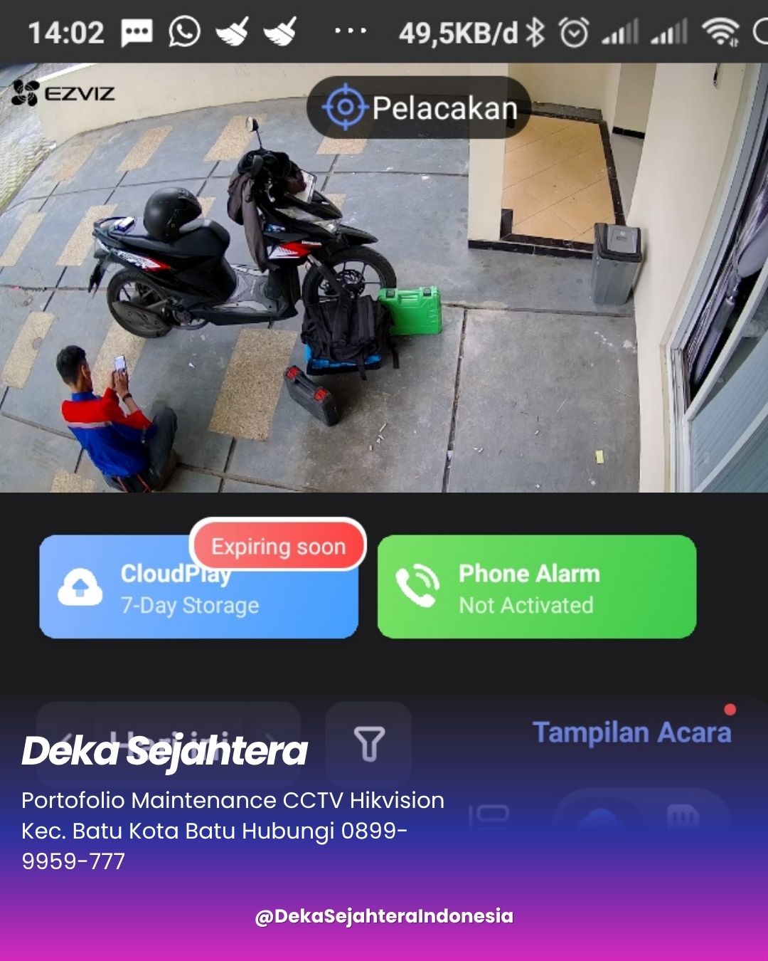 Pemasangan CCTV Wifi Outdoor Ezviz