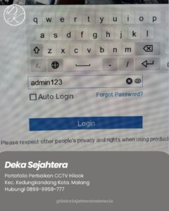 Perbaikan sistem CCTV Hilook di toko kawasan Sawojajar Kecamatan Kedungkandang