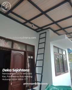 Pemasangan 3 kamera CCTV WiFi Ezviz di rumah Kecamatan Poncokusumo Kabupaten Malang