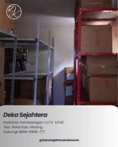 Gudang swalayan di Kecamatan Pakis untuk rencana pemasangan CCTV EZVIZ.