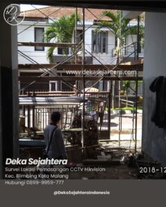 Kondisi bangunan sekolah yang menjadi lokasi survei pemasangan CCTV Hikvision.