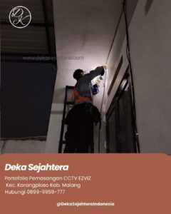 Pemasangan CCTV WiFi Ezviz untuk rumah di Kecamatan Karangploso Kabupaten Malang