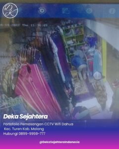 Teknisi CCTV Deka Sejahtera menyelesaikan kendala internet saat pemasangan CCTV Dahua