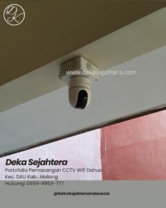 Kamera CCTV Dahua indoor dengan deteksi manusia dan hewan.