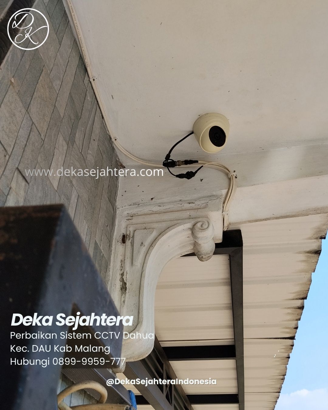 Teknisi melakukan diagnosis sistem CCTV Dahua di Kecamatan Dau Kabupaten Malang