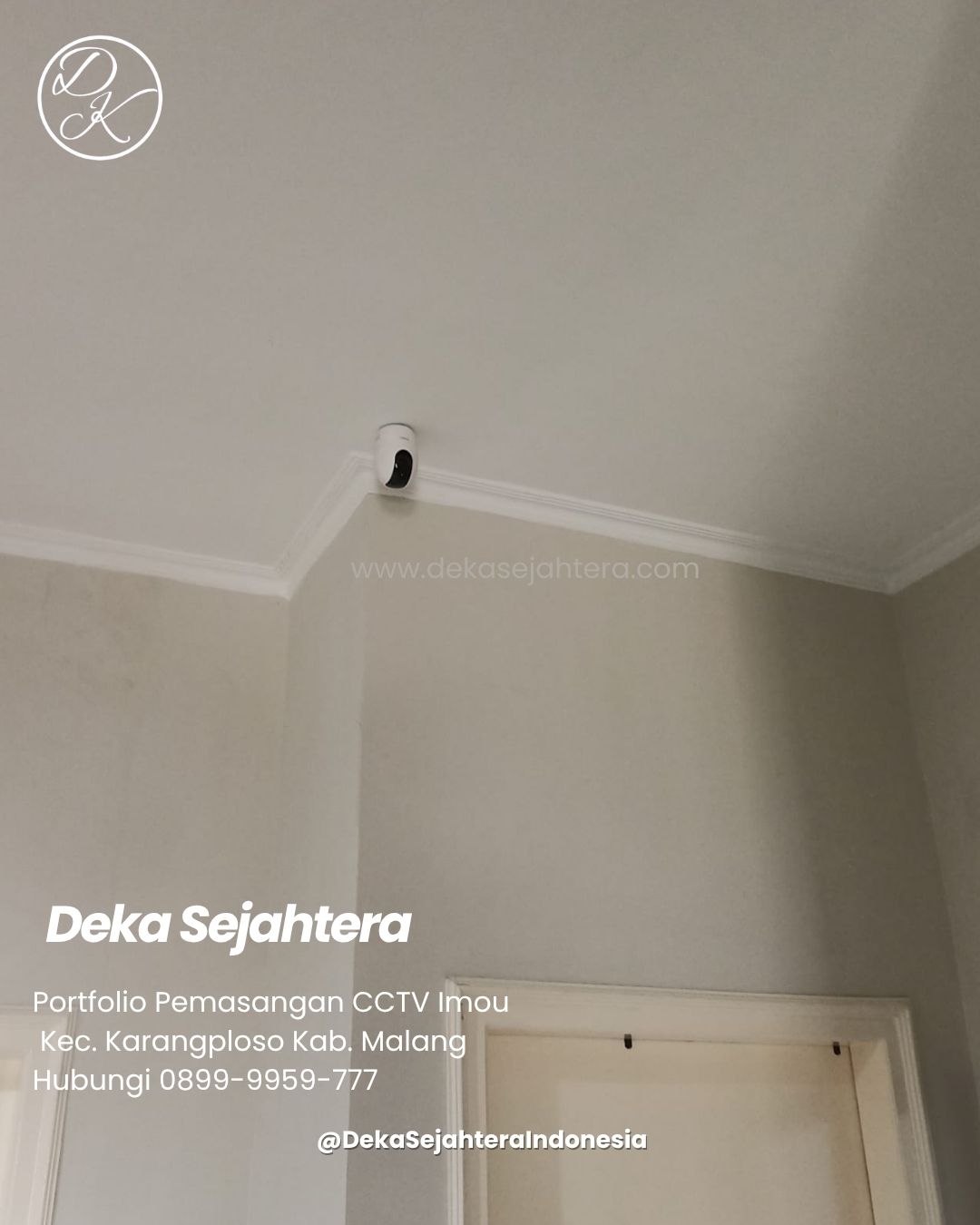 Pemasangan CCTV Imou di perumahan Kecamatan Karangploso Kabupaten Malang