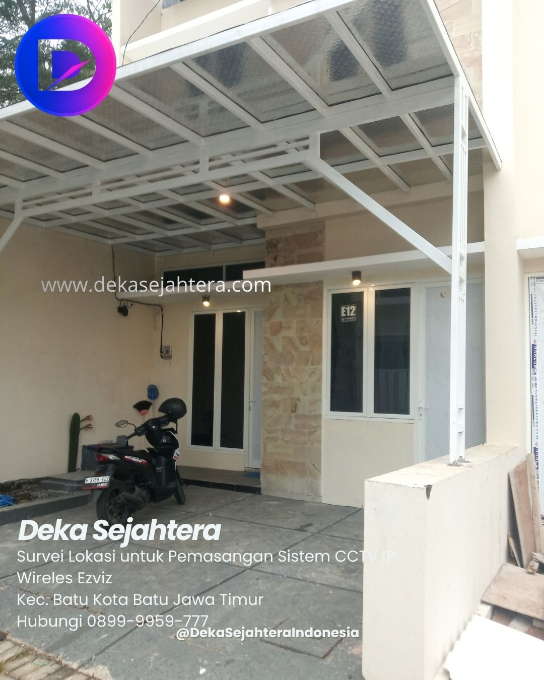 Survei teknis Deka Sejahtera untuk rencana instalasi CCTV wireless di villa Kota Batu