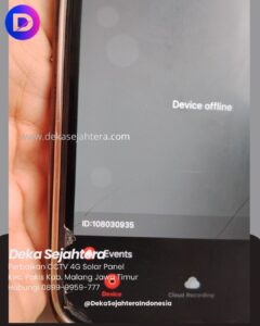 Kondisi Hape yang tidak terkoneksi CCTV wifi di Pakis Malang sebelum Perbaikan Oleh Deka Sejahtera Teknisi