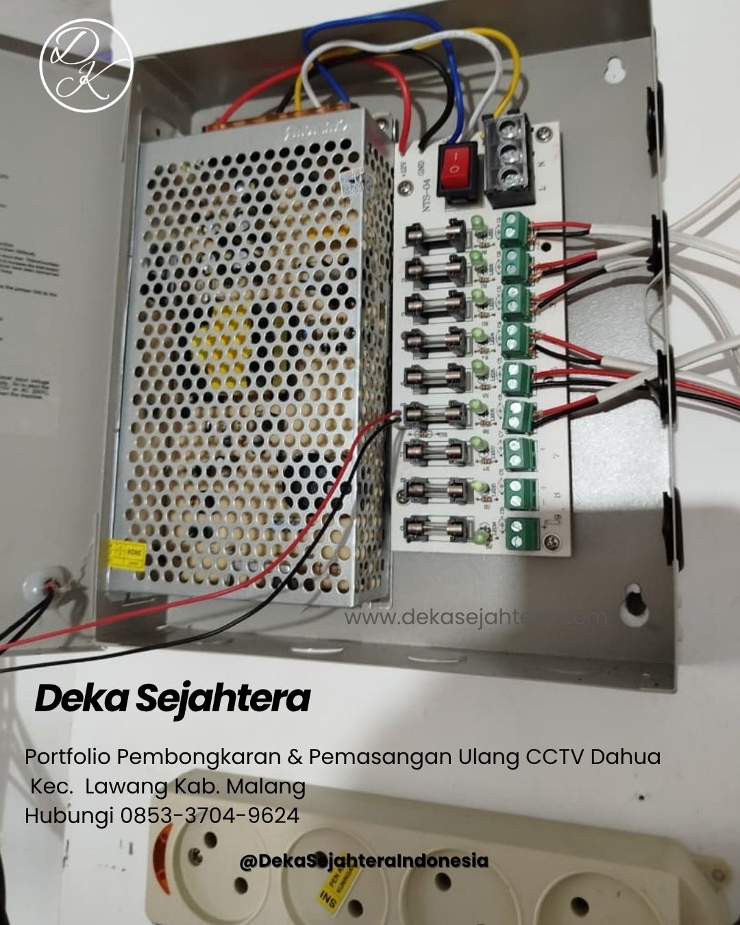 Teknisi Deka Sejahtera bongkar pasang CCTV Dahua di Lawang Malang