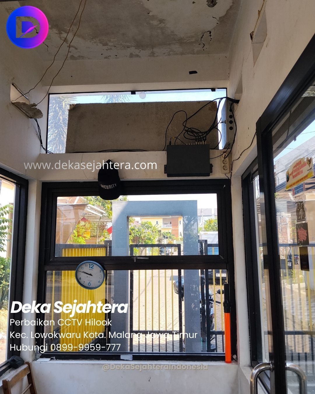 Dokumentasi sistem CCTV kawasan perumahan Akordion Regency Malang