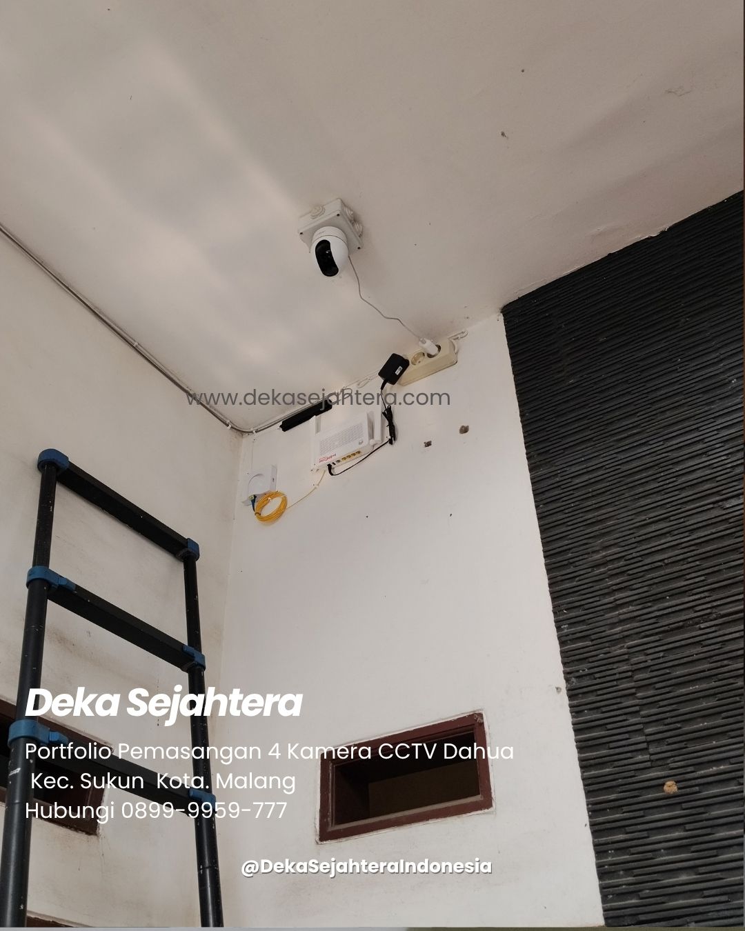 Pemasangan CCTV Dahua di kost putri Sukun Kota Malang
