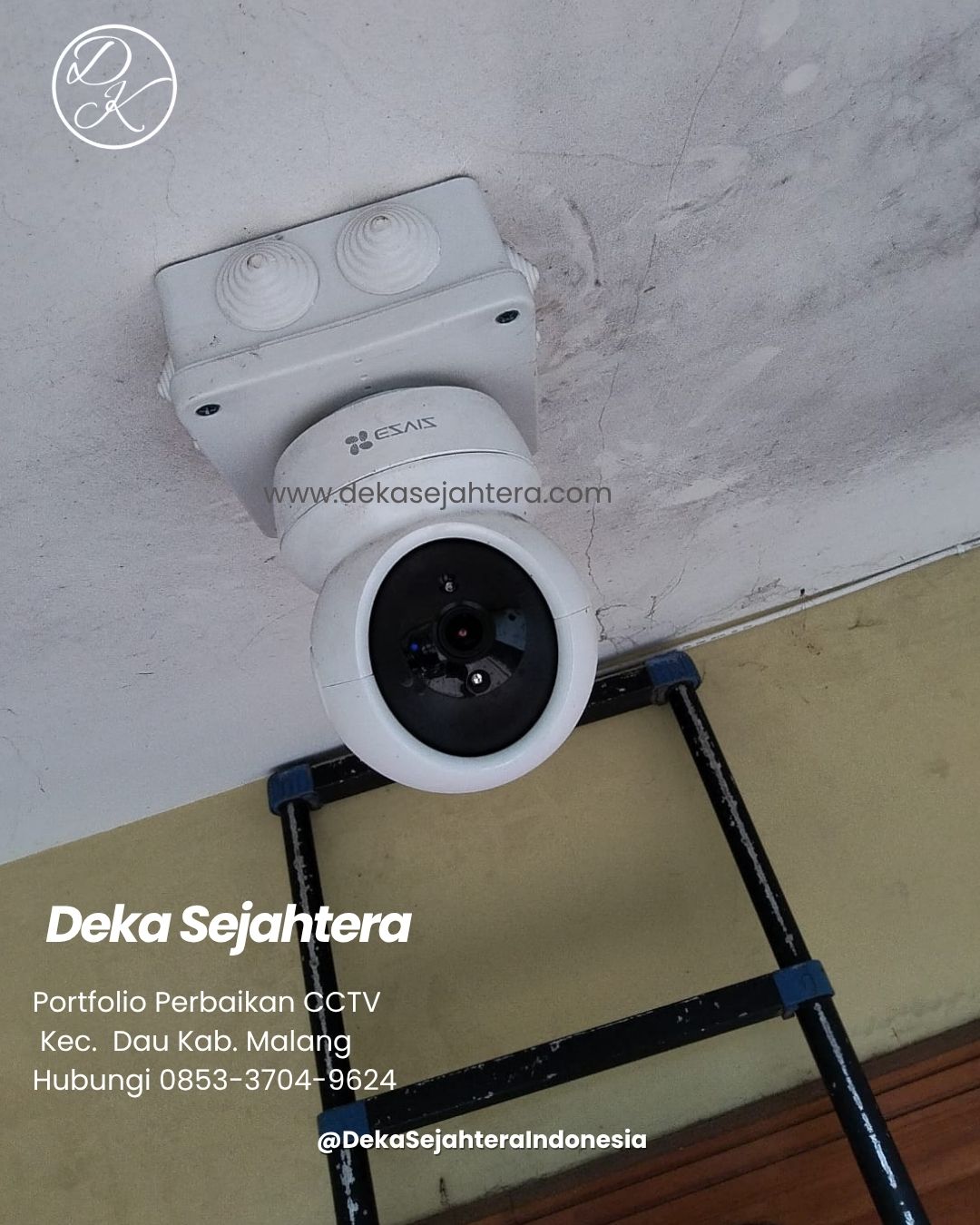Pemeriksaan CCTV WiFi EZVIZ sering offline di Bukit Dieng Permai Dau Malang
