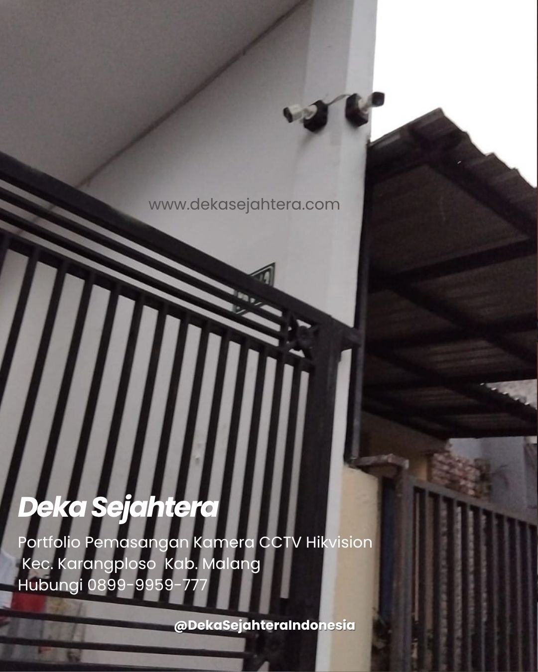 Pemasangan kamera digital Hikvision Perumahan Tritasani