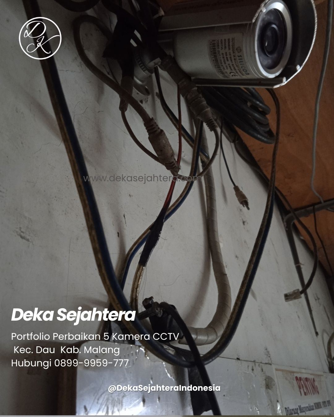 Pemeriksaan kamera CCTV di toko distributor alat kue kawasan Dau Kabupaten Malang