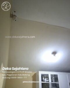 Kamera CCTV IP Wireless terpasang di rumah pelanggan di Pagelaran Kabupaten Malang.
