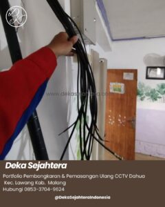 Penggantian power supply CCTV bermasalah di sekolah dasar Lawang