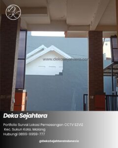 Teknisi Deka Sejahtera memeriksa lokasi sebelum instalasi CCTV