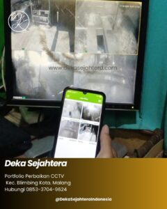 Pemeriksaan sistem CCTV yang tidak bisa dipantau melalui handphone di carwash Malang