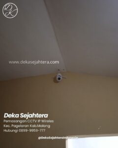 Hasil pemasangan CCTV IP Wireless di rumah pelanggan Kabupaten Malang.