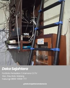 Perbaikan kamera CCTV mati dan kabel terkelupas di kawasan Sengkaling Dau Malang